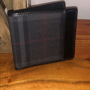 Burberry Men’s Leather & Nylon Check Wallet